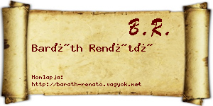 Baráth Renátó névjegykártya