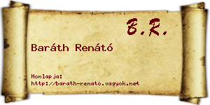 Baráth Renátó névjegykártya